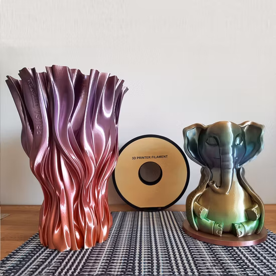 Moda Novas Impressoras 3D Arco-Íris Silk PLA Filamento Colorido Impressão 3D Material de Seda Crianças 3D Canetas Desenho Belo Filamento 1,75mm 2,85mm 1kg